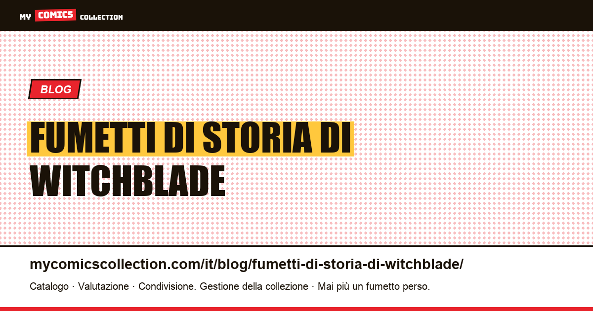 fumetti di storia di Witchblade — illustrazione articolo