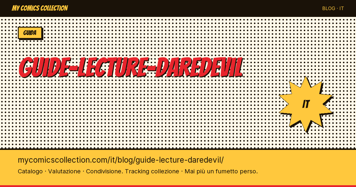 Guida alla lettura di Daredevil — illustrazione articolo