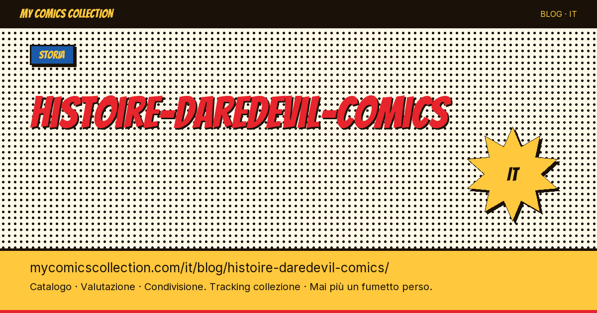 Storia di Daredevil Comics — illustrazione articolo