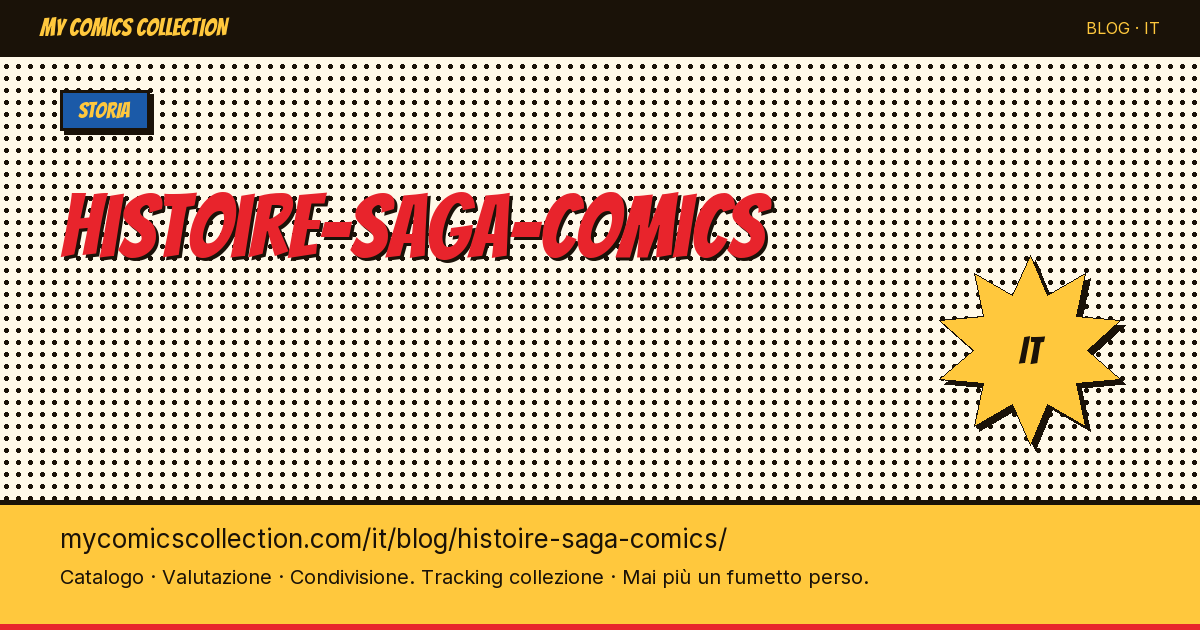 Storia della saga a fumetti — illustrazione articolo