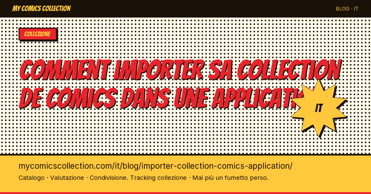 Come importare la tua collezione di fumetti in un'applicazione — illustrazione articolo