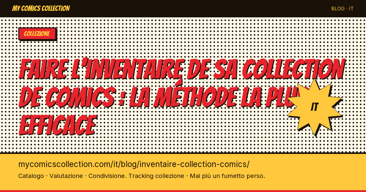 Inventario della collezione di fumetti: il metodo più efficace — illustrazione articolo