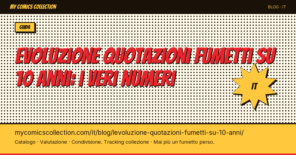 L'evoluzione delle quotazioni dei fumetti su 10 anni: i veri numeri — illustrazione articolo