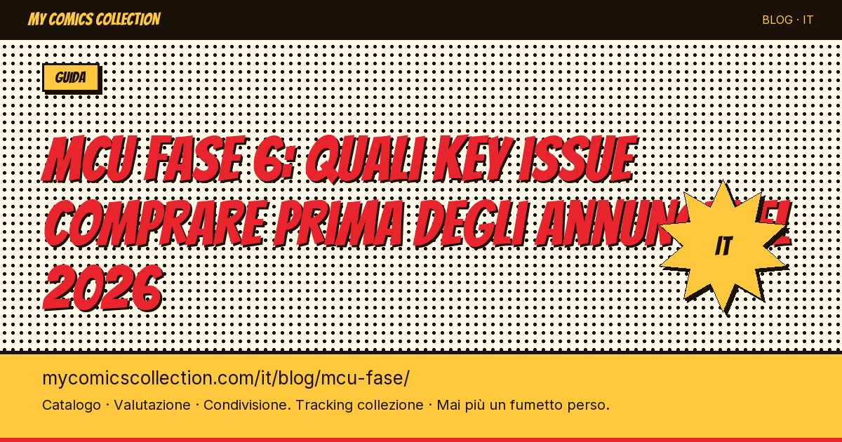 MCU Fase 6: quali key issue comprare prima degli annunci? — illustrazione articolo