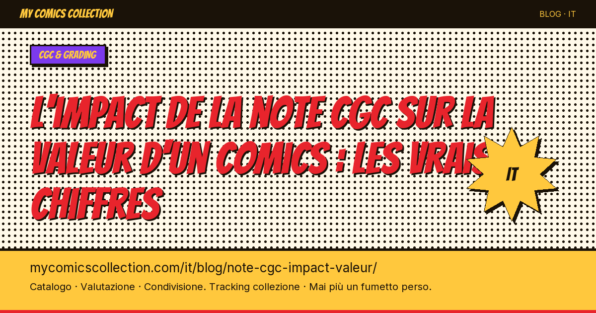 L'impatto del voto CGC sul valore di un fumetto: i veri numeri — illustrazione articolo