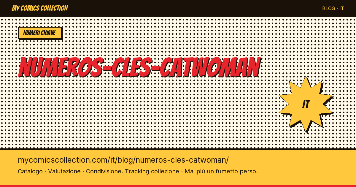 Numeri chiave di Catwoman — illustrazione articolo