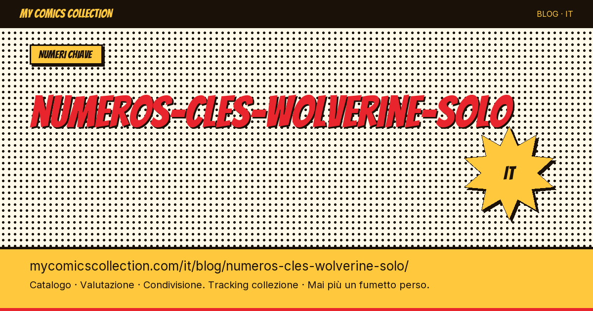 I numeri chiave di Wolverine da solo — illustrazione articolo