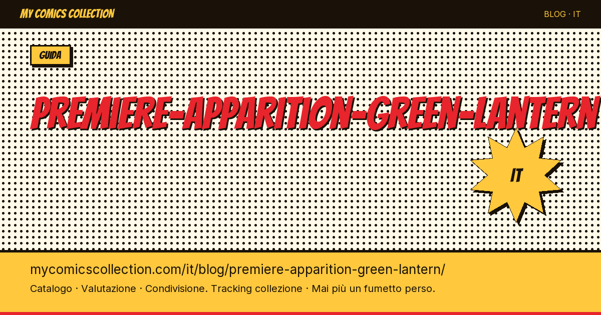 Prima apparizione di Green Lantern — illustrazione articolo