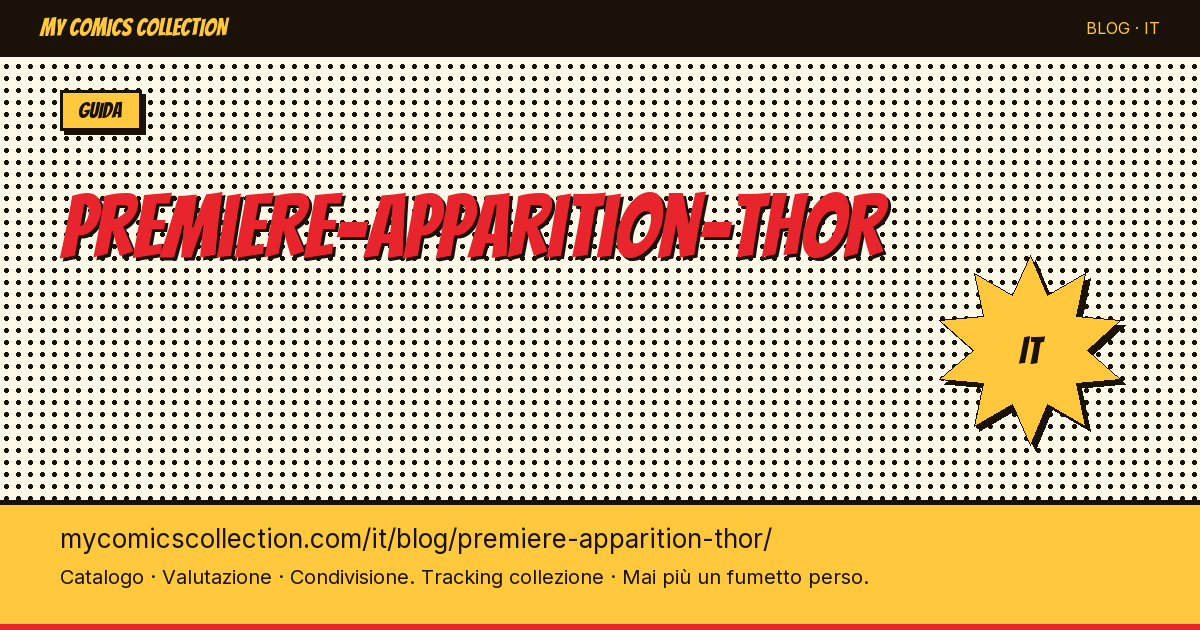 Prima apparizione di Thor — illustrazione articolo