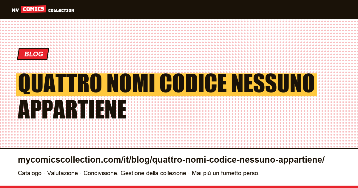 Quattro nomi in codice e nessuno gli appartiene — illustrazione articolo