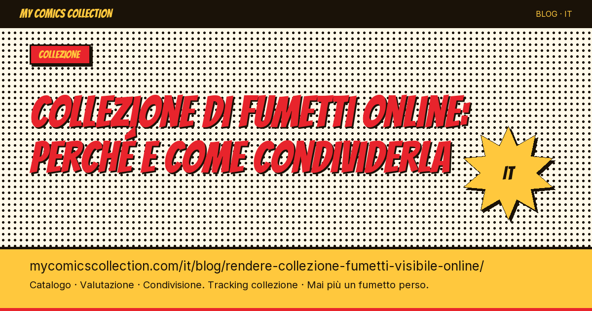 Rendere la tua collezione di fumetti visibile online: perché e come — illustrazione articolo