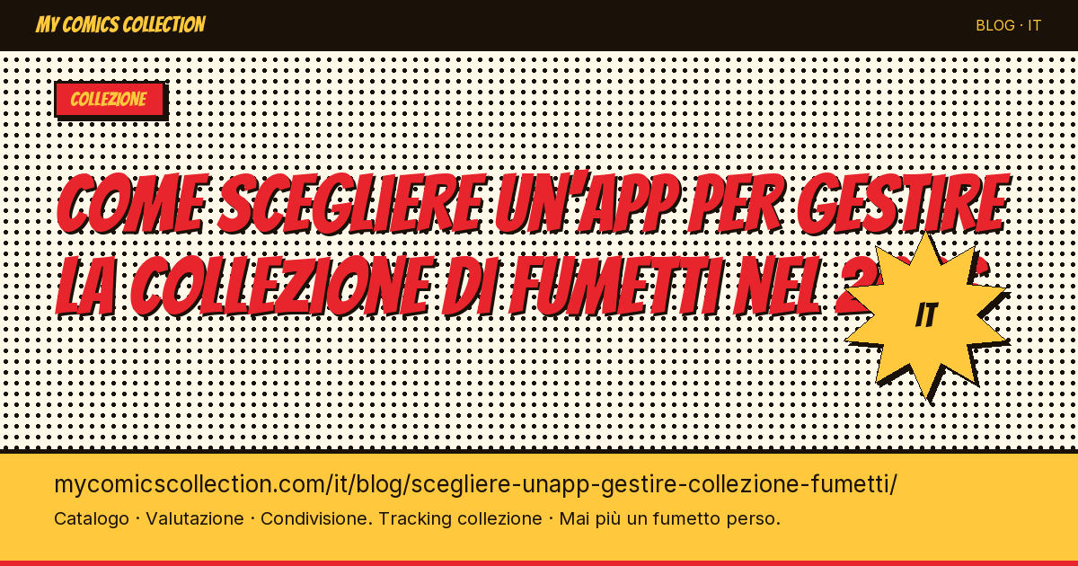 Come scegliere un'app per gestire la tua collezione di fumetti — illustrazione articolo