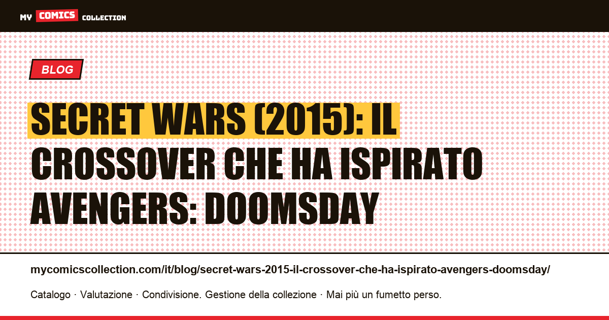 Secret Wars (2015): il crossover che ha ispirato Avengers: Doomsday — illustrazione articolo
