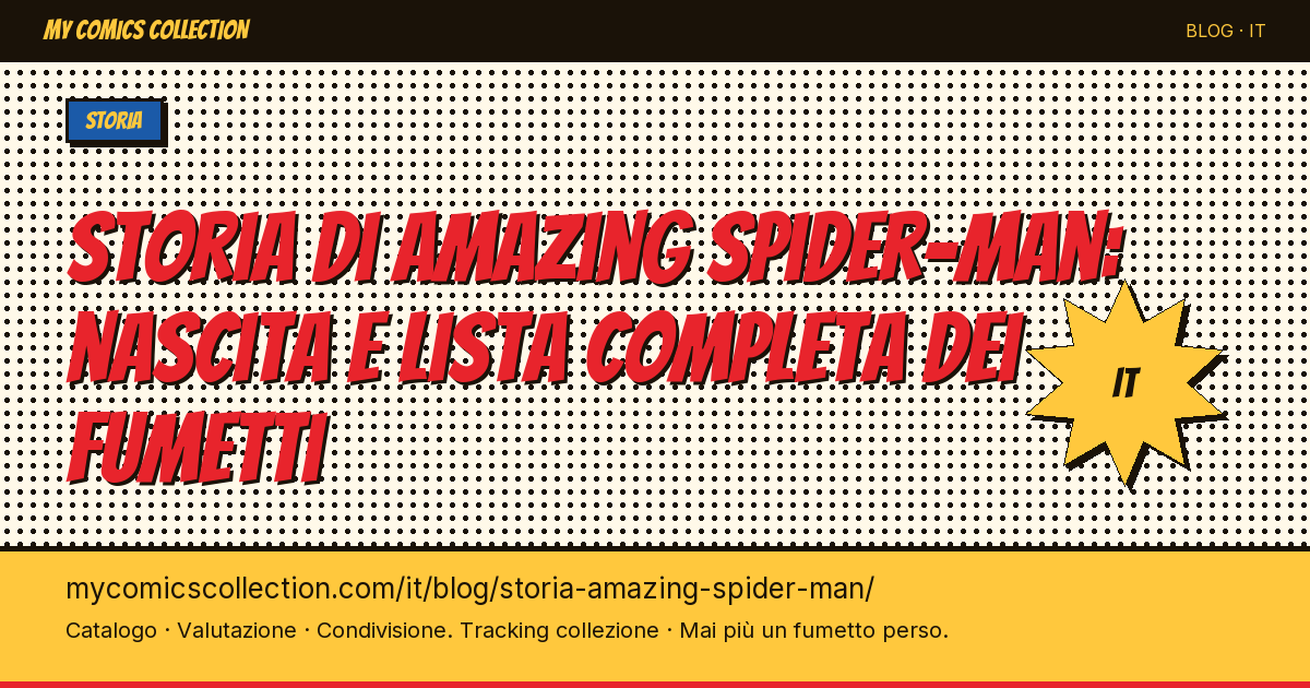 Storia di Amazing Spider-Man: nascita e lista completa dei fumetti — illustrazione articolo