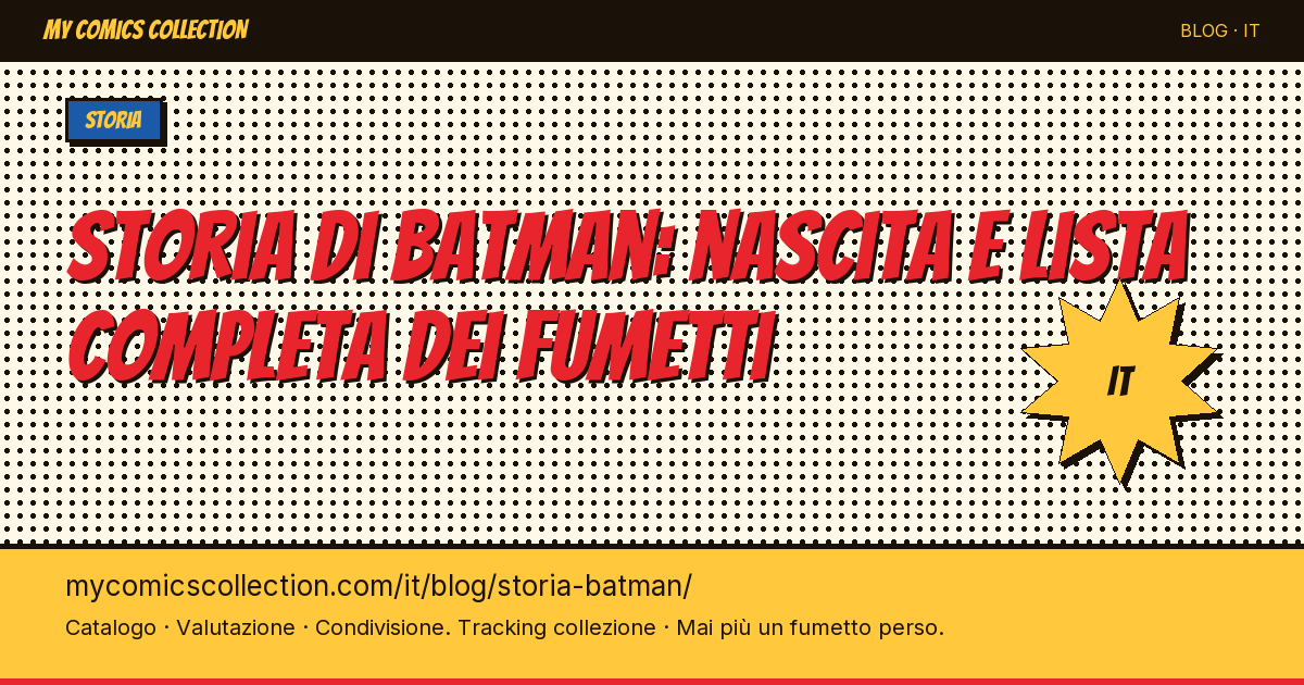 Storia di Batman: nascita e cronologia completa dei fumetti — illustrazione articolo