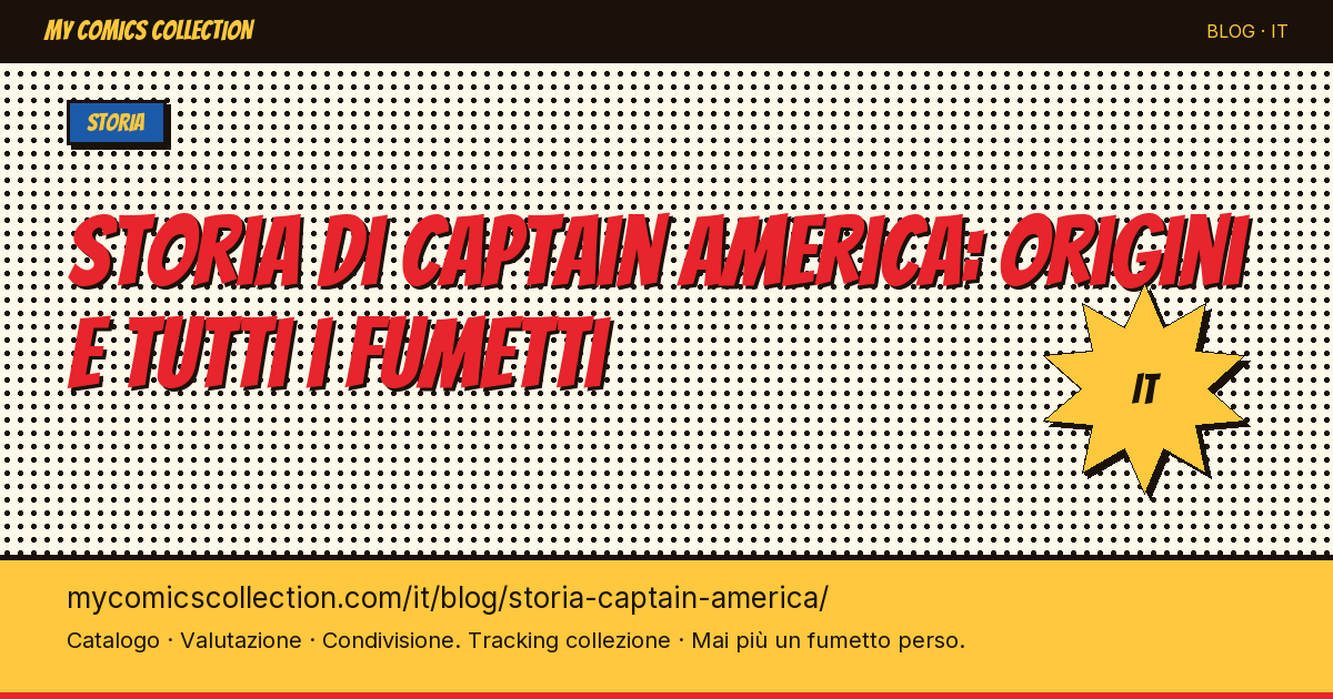 Storia di Captain America: nascita e lista completa dei fumetti — illustrazione articolo