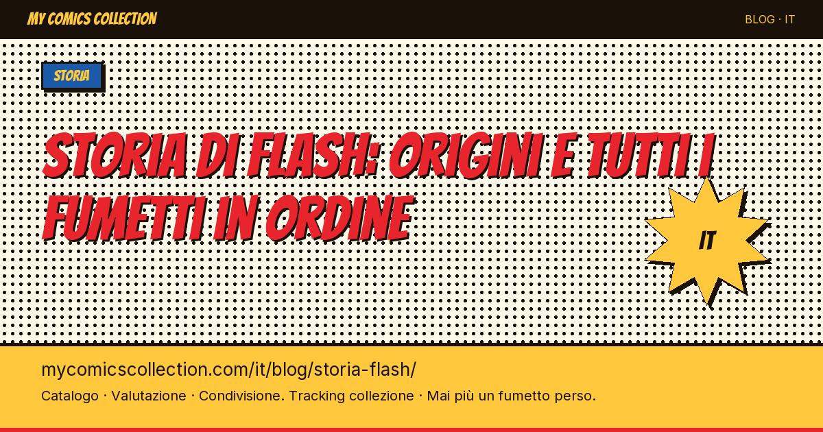 Storia di Flash: nascita e cronologia completa dei fumetti — illustrazione articolo