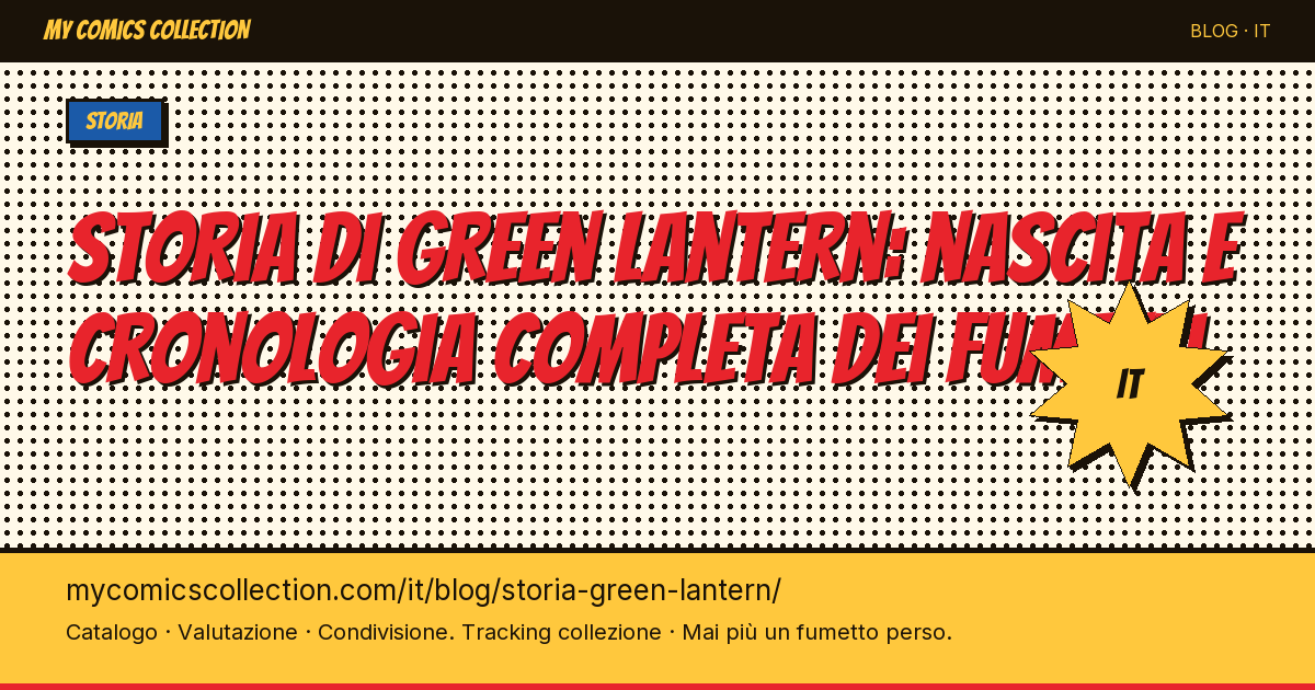 Storia di Green Lantern: nascita e cronologia completa dei fumetti — illustrazione articolo