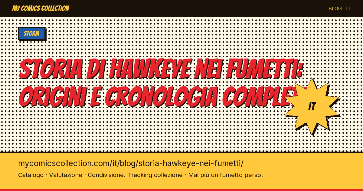 Storia di Hawkeye nei fumetti: origini e cronologia completa — illustrazione articolo
