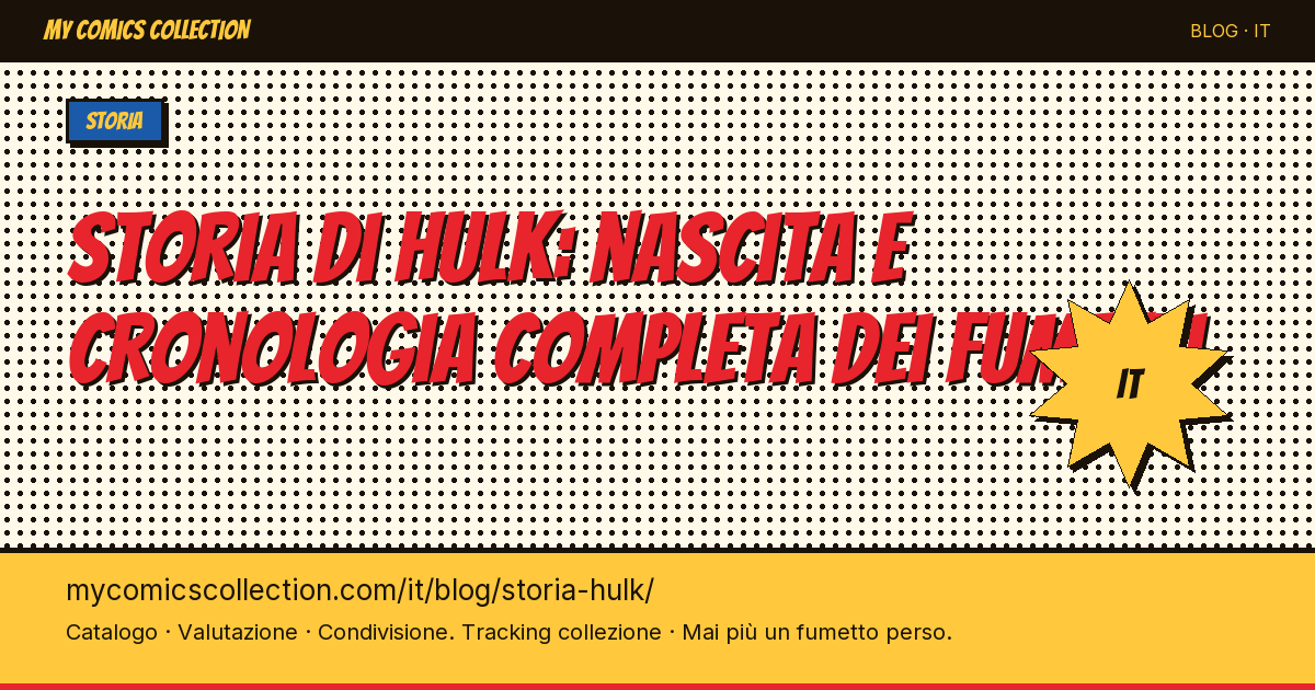 Storia di Hulk: nascita e lista completa dei fumetti — illustrazione articolo