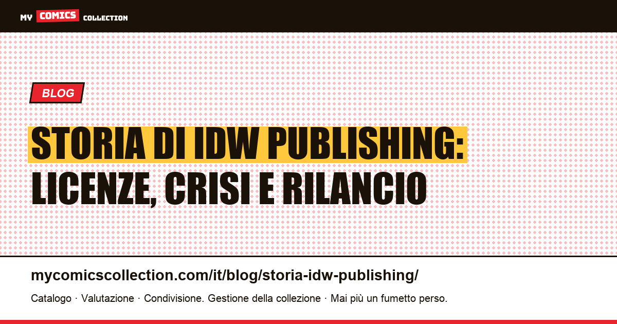 Storia di IDW Publishing: dalle origini del 1999 al catalogo 2026, illustrazione articolo