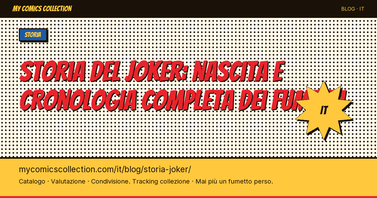 Storia del Joker: nascita e cronologia completa dei fumetti — illustrazione articolo