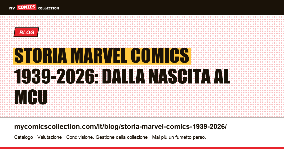 Storia di Marvel Comics dal 1939 al 2026: Timely, Atlas, Marvel Age e MCU, illustrazione articolo