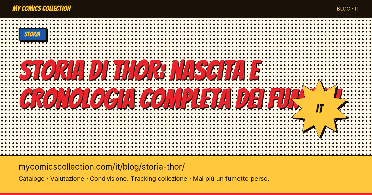 Storia di Thor: nascita e cronologia completa dei fumetti — illustrazione articolo