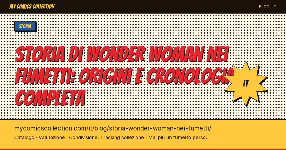 Storia di Wonder Woman nei fumetti: origini e cronologia completa — illustrazione articolo