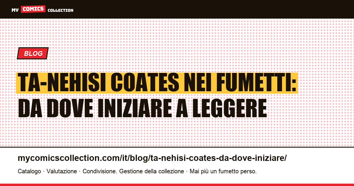 Ta-Nehisi Coates nei fumetti: da dove iniziare, illustrazione articolo
