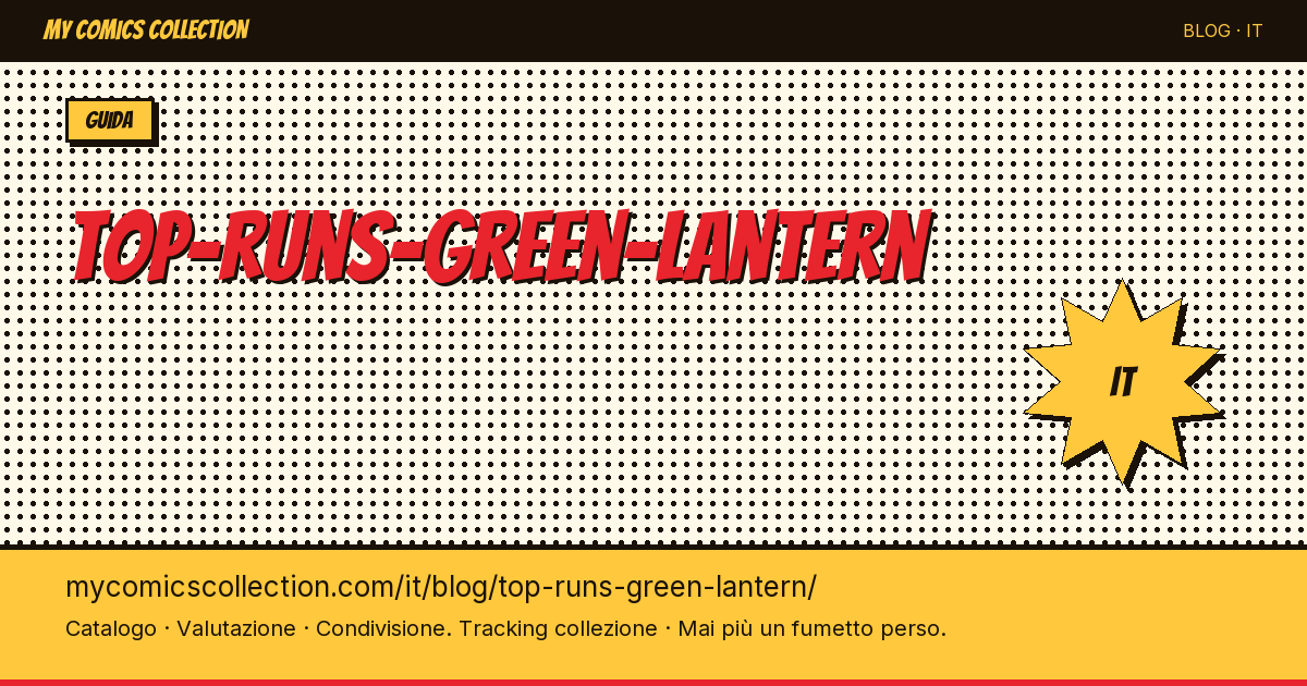 Le migliori run di Green Lantern — illustrazione articolo
