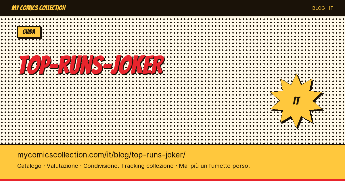 Le migliori run del Joker — illustrazione articolo