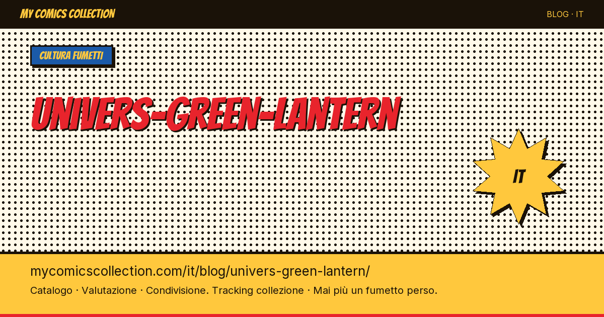 L'universo di Green Lantern — illustrazione articolo