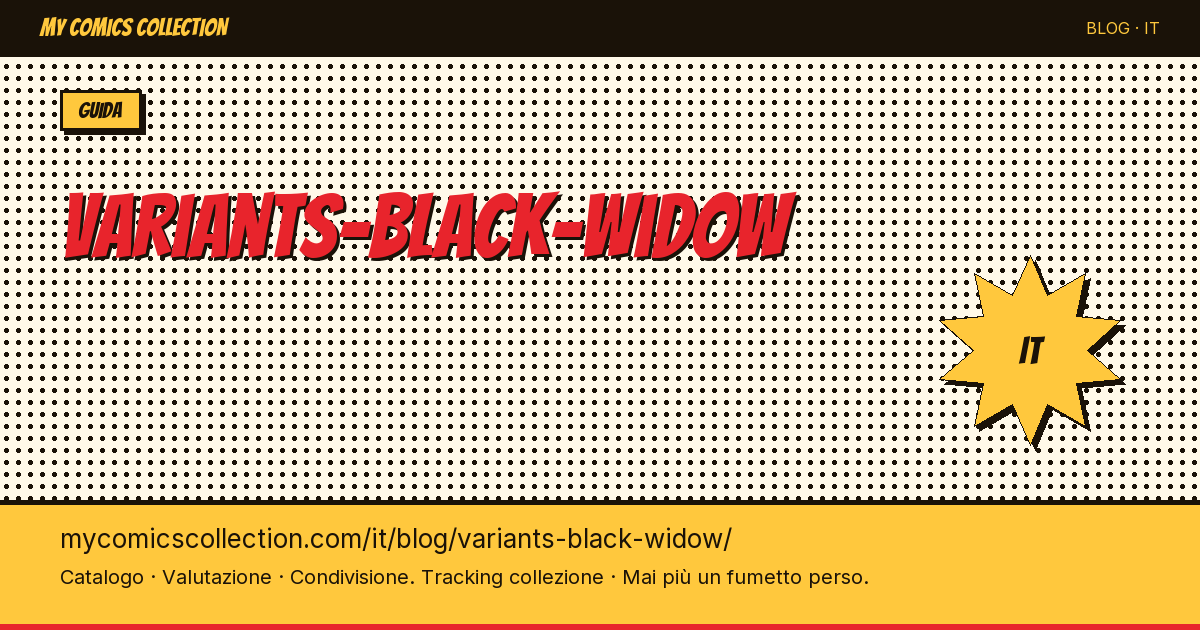 Varianti di Black Widow — illustrazione articolo