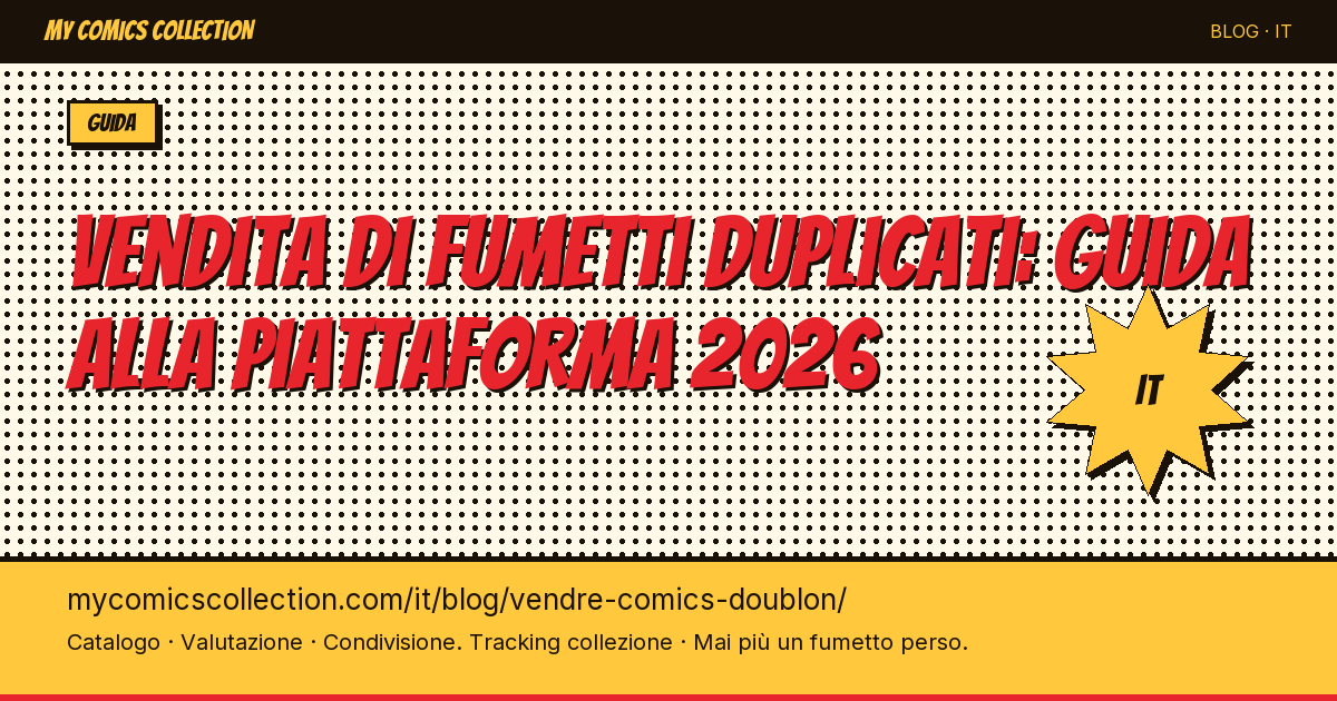 Come vendere i fumetti in doppio: piattaforme e consigli — illustrazione articolo