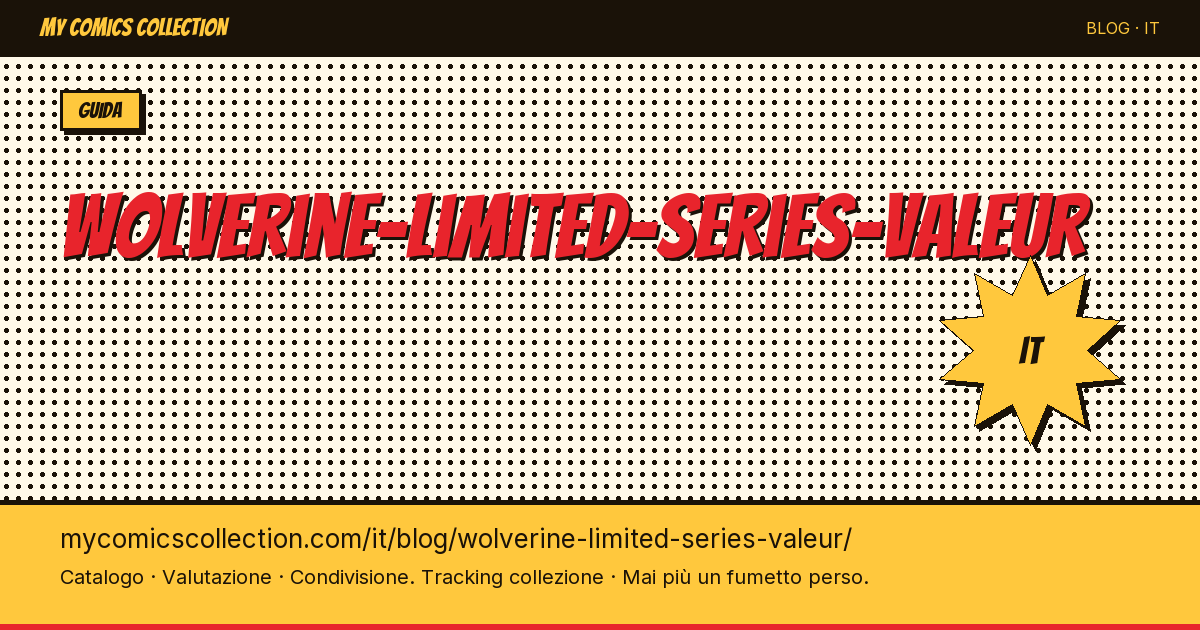 Wolverine Limited Series: Valore da collezione — illustrazione articolo