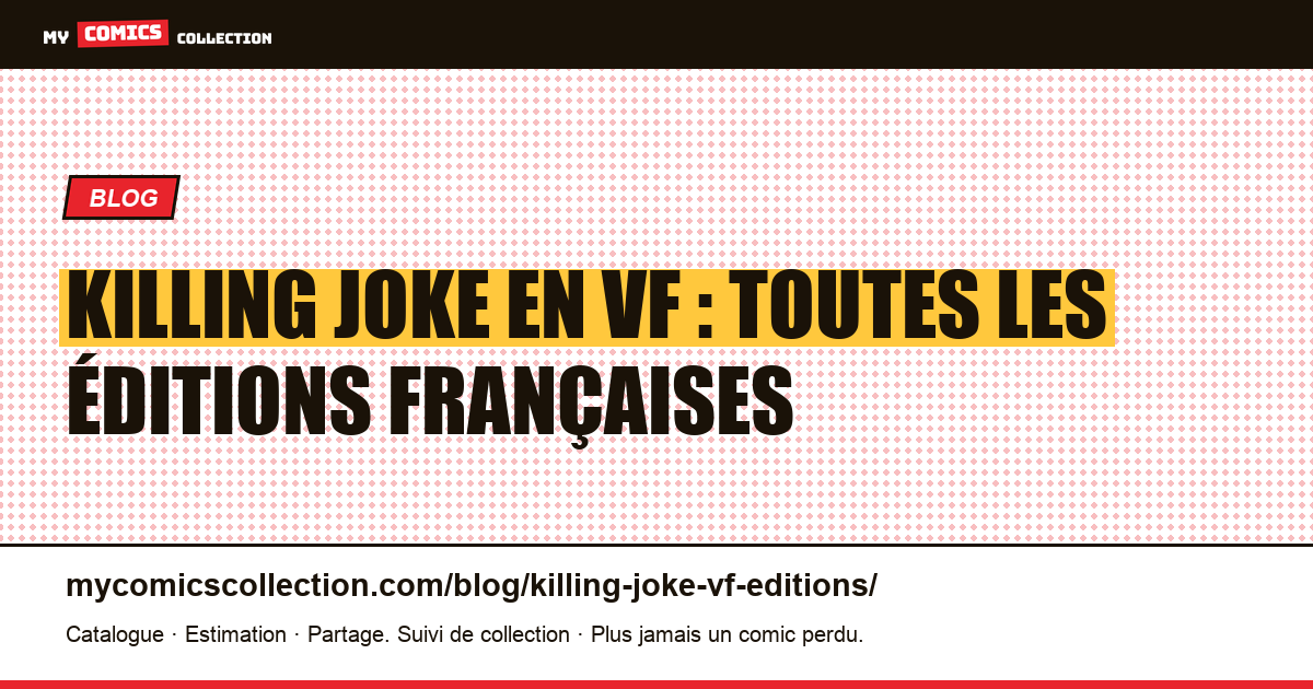 Killing Joke en VF : Souriez !, Rire et mourir, Panini ou Urban Comics ?, illustration article