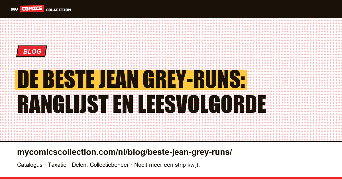 De beste Jean Grey-runs, artikelillustratie