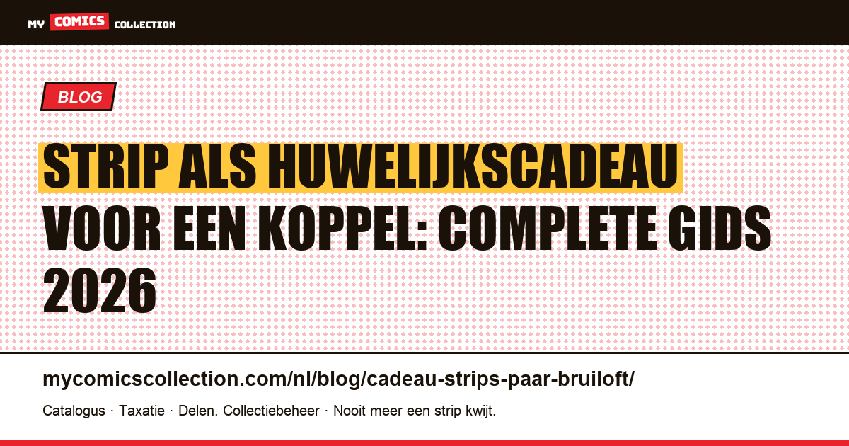 Strip als huwelijkscadeau voor een koppel: complete gids 2026 — artikelillustratie