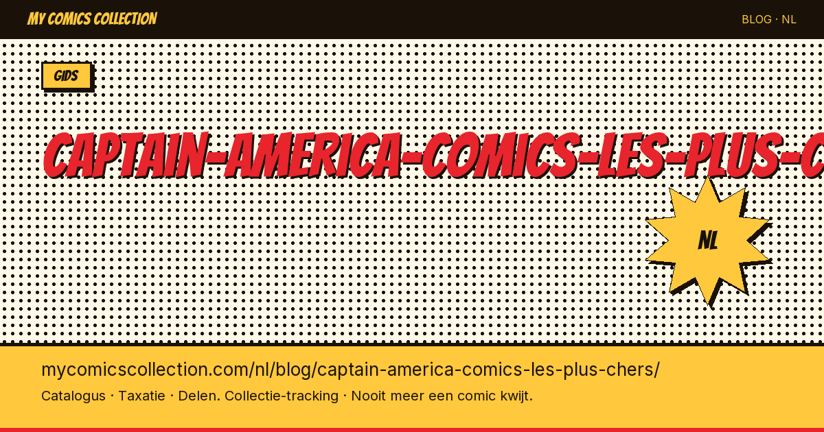De duurste Captain America comics — artikelillustratie