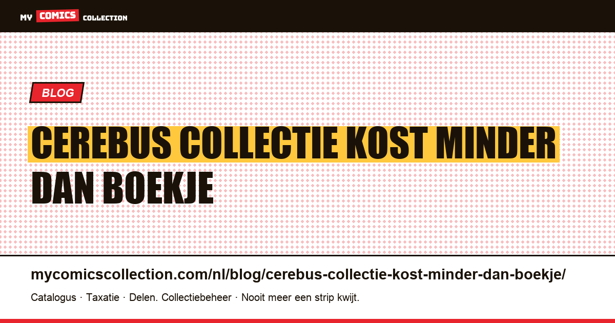 Cerebus: de collectie kost minder dan één boekje — artikelillustratie