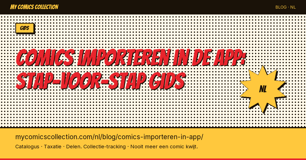 Je comics importeren in My Comics Collection — artikel illustratie