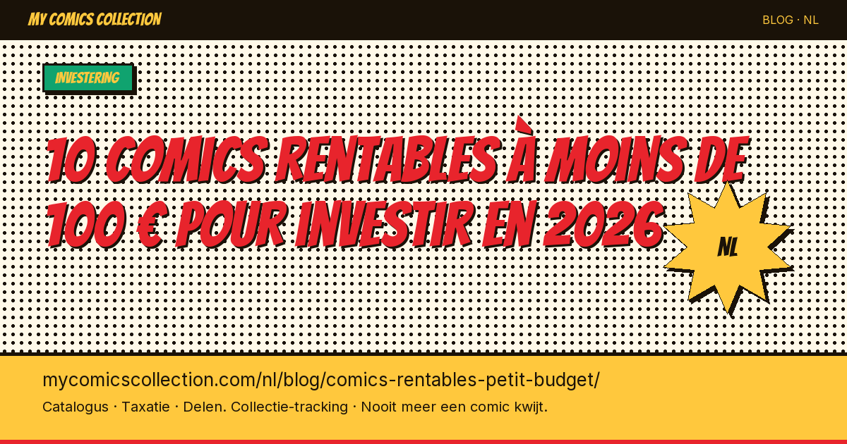 10 winstgevende comics onder de 100 € om in 2026 in te investeren — artikelillustratie
