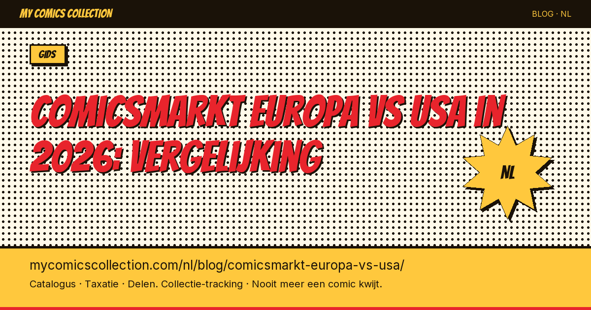 Comicsmarkt Europa vs USA: verschillen en kansen in 2026 — artikel illustratie
