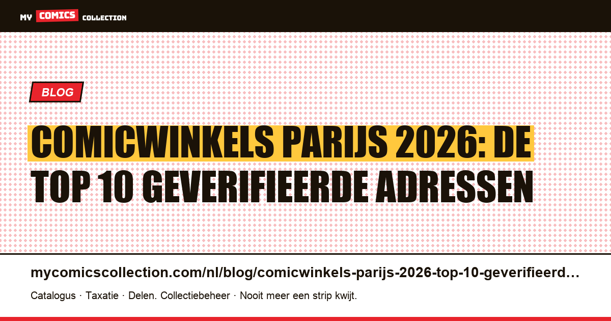 Comicwinkels in Parijs 2026: de top 10 geverifieerde adressen, artikelillustratie