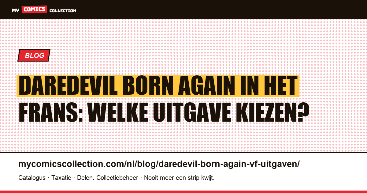Born Again in het Frans: alle Franse uitgaven, artikelillustratie