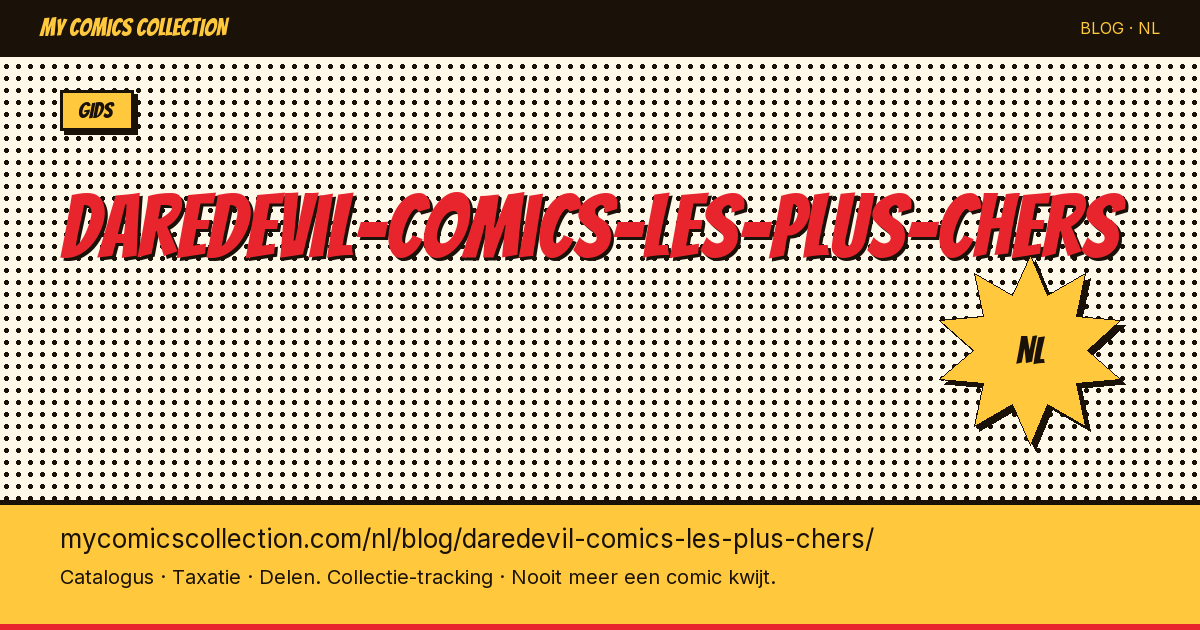 De duurste Daredevil comics — artikelillustratie