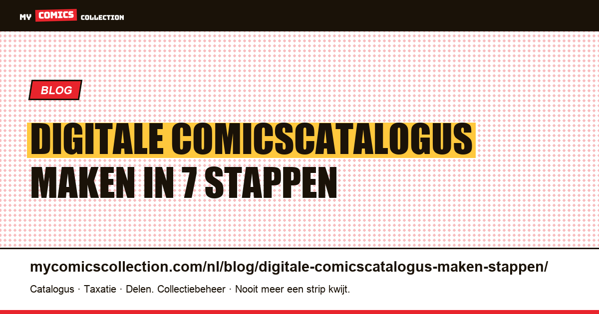 Digitale comicscatalogus maken: 7 stappen, artikelillustratie