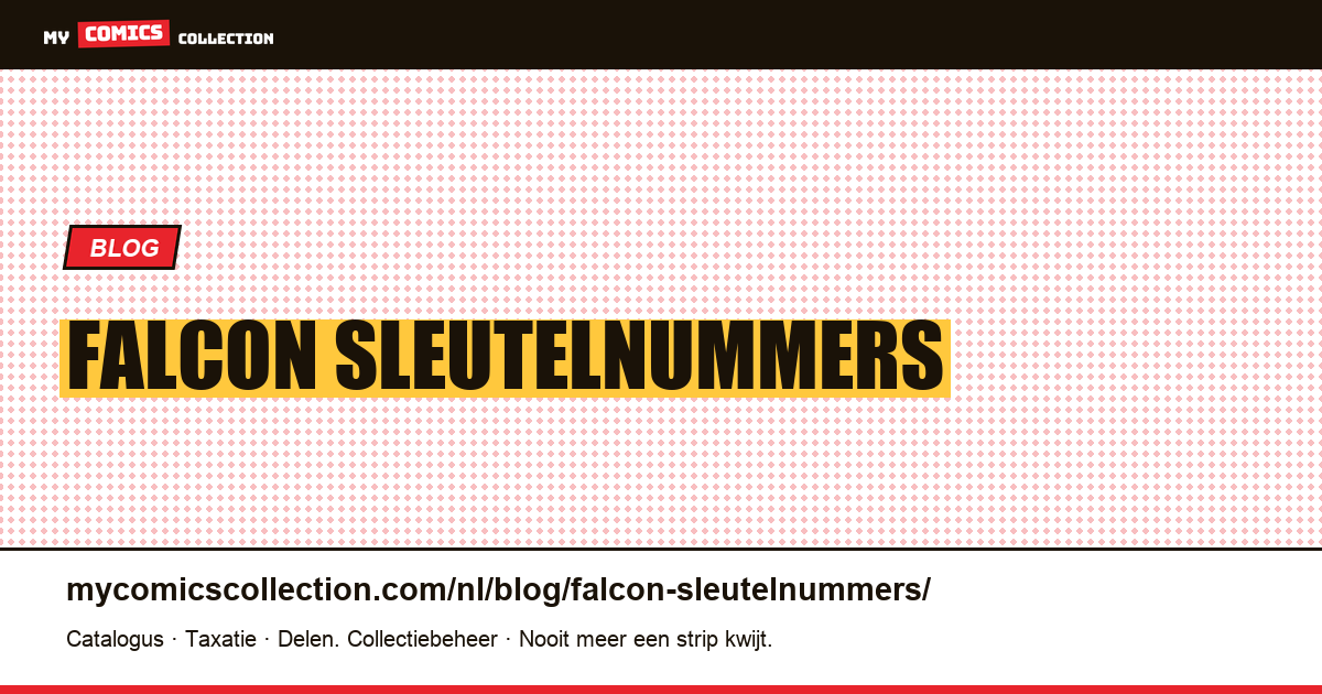 Falcon sleutelnummers — artikelillustratie