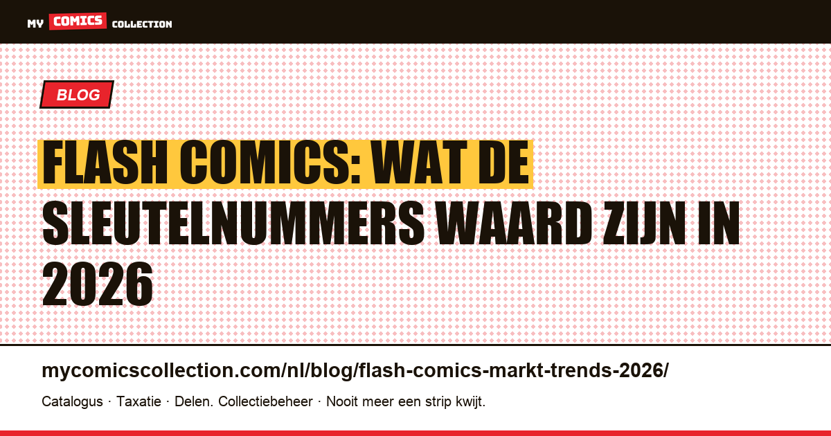 Flash Comics: markt en trends 2026, artikelillustratie